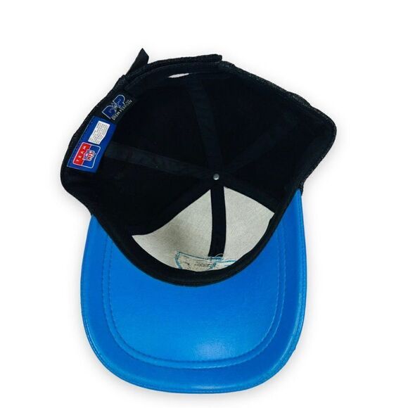 Vintage Drew Pearson Carolina Panthers Faux Leather Hat Adjustable - Picture 6 of 8